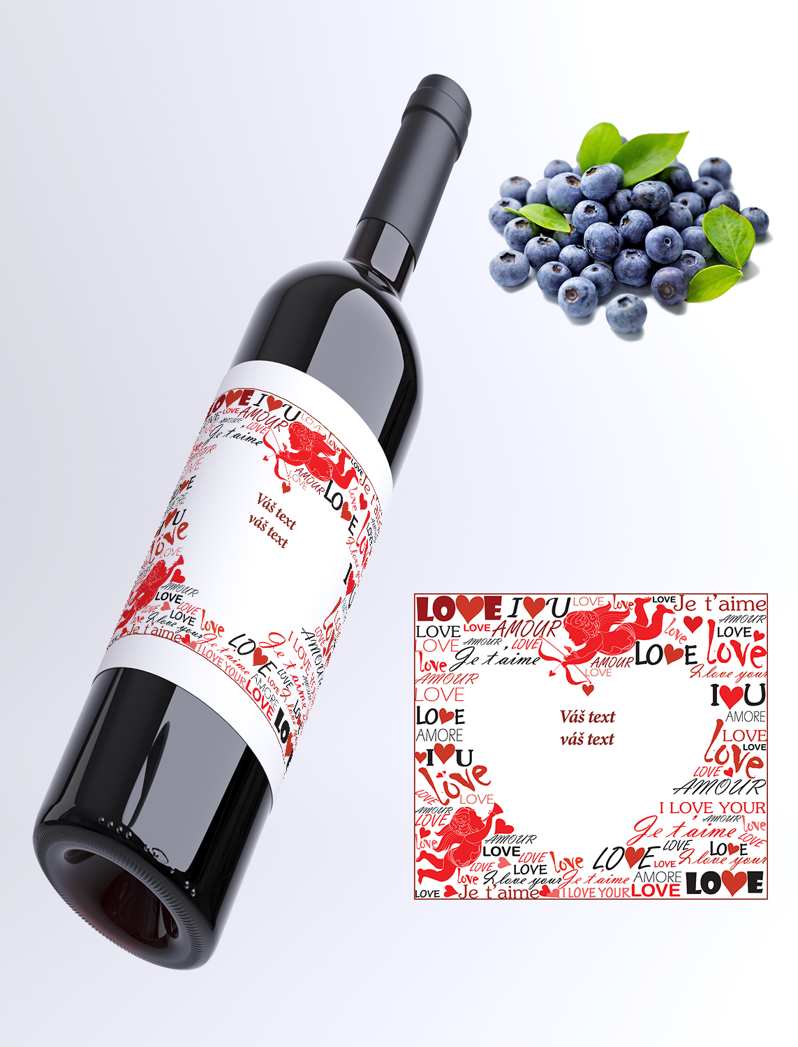 LOVE - Váš text - borůvkové víno