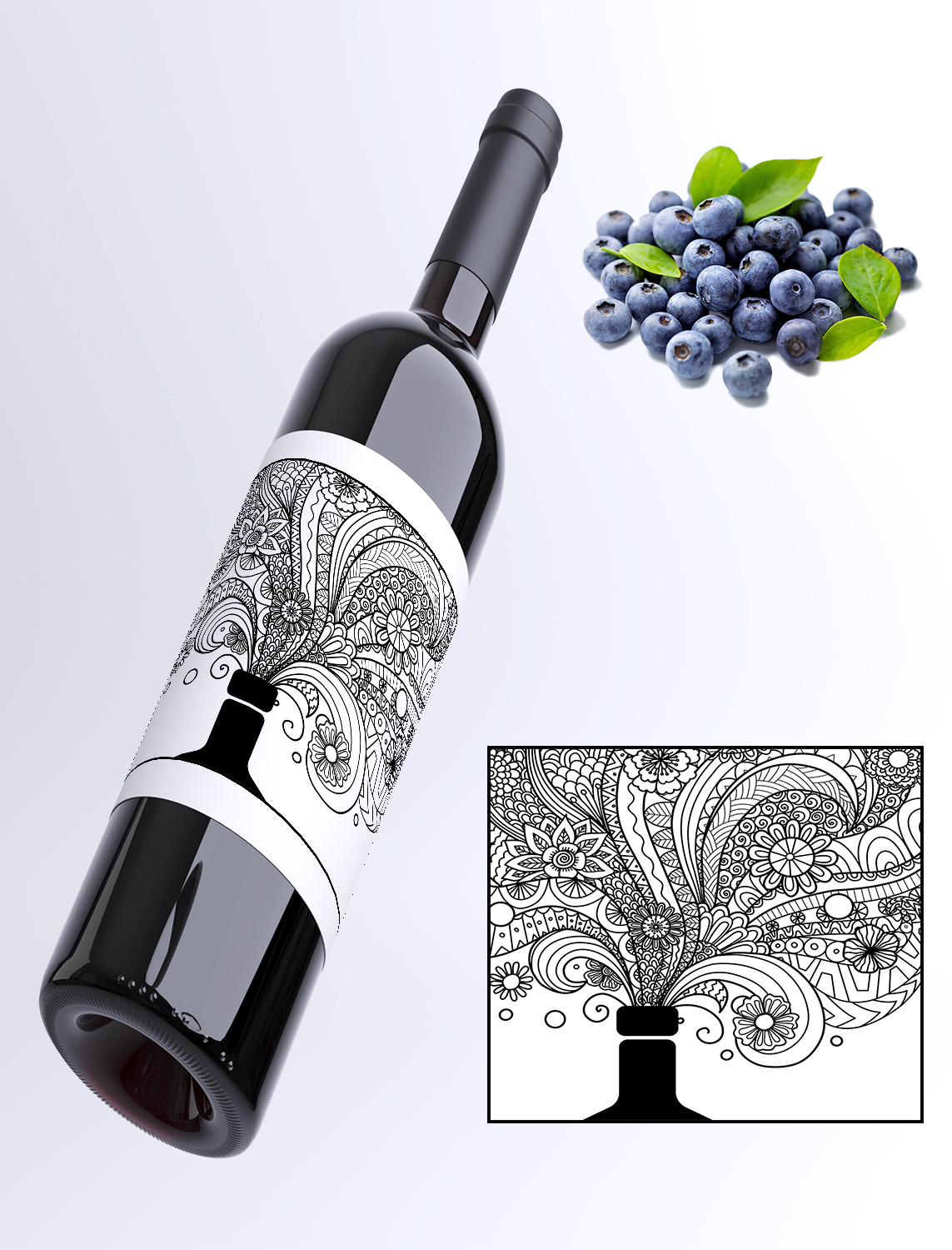 Malované borůvkové víno 