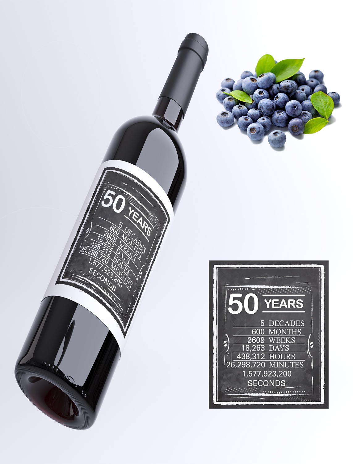 Narozeniny 50 - borůvkové víno