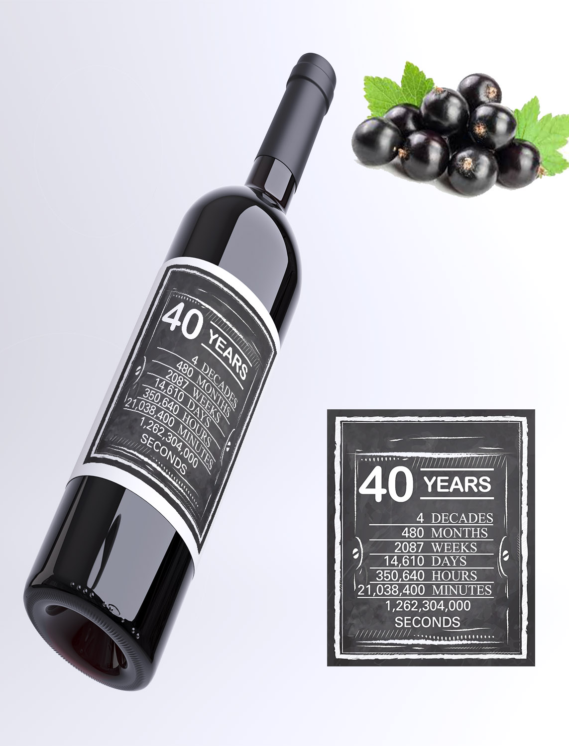 Narozeniny 40 - rybízové víno