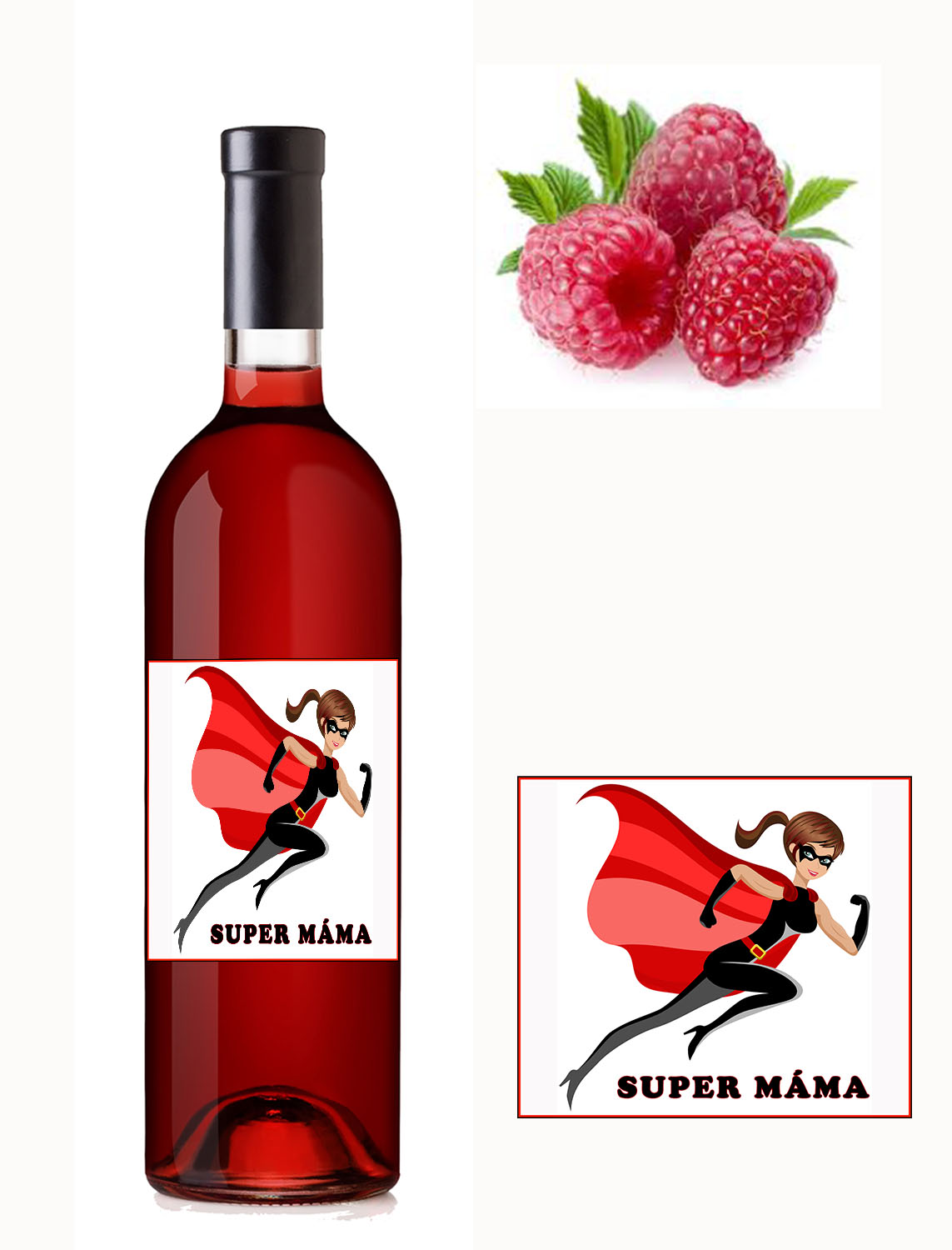 Super máma - Malinové víno 