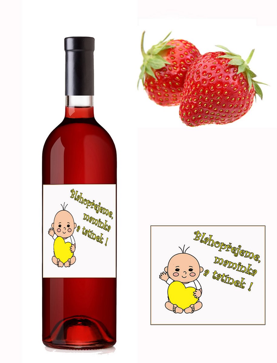 Narození dítěte - Jahodové víno 
