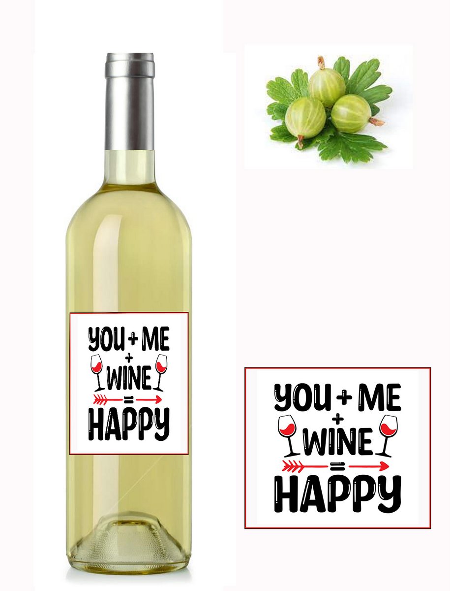 You+me=happy - Angreštové víno 