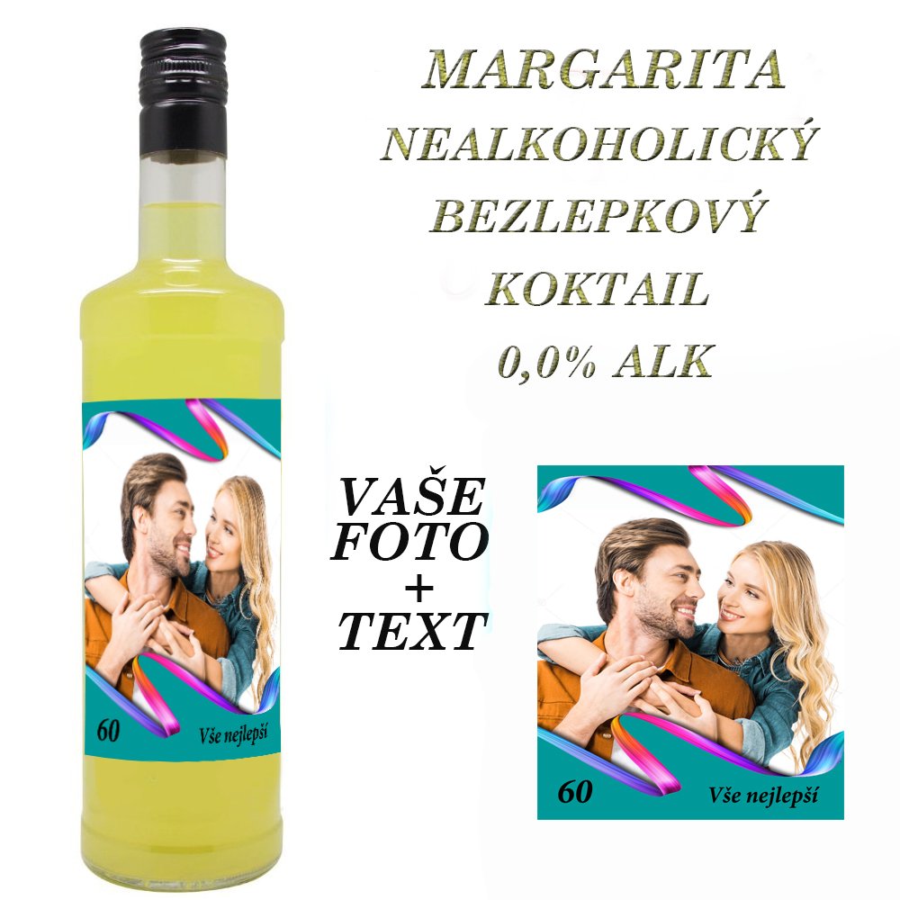 Nealko MARGARITA - Vaše foto + text - barevná vlnka