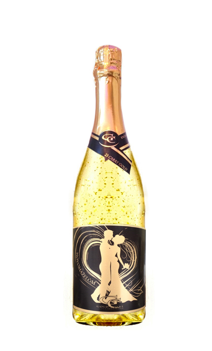 0,75 L Gold Cuvee šumivé víno se zlatem  Svatební