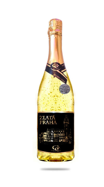 0,75 L Gold Cuvee šumivé víno se zlatem  Czech Republic Gold Zlatá Praha 2