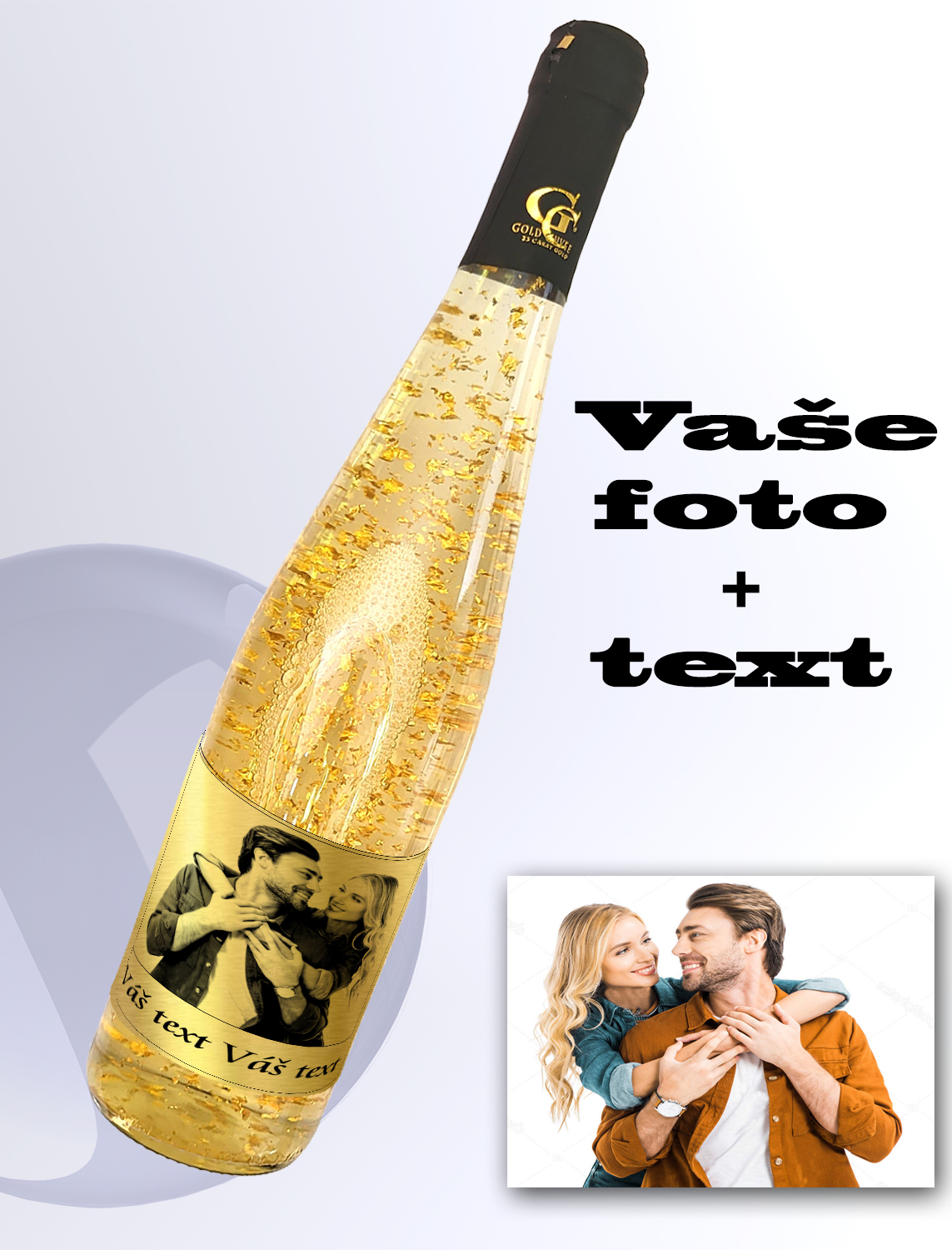 Foto víno vlatní text a obrázek