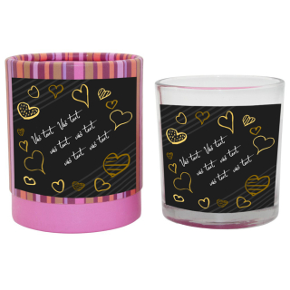 Vonná svíčka Lotus s vlastním přáním - Valentýn black