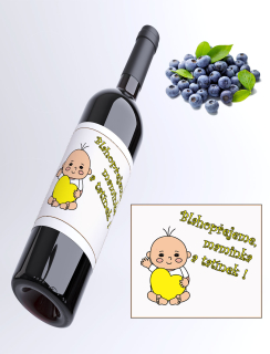 Narození dítěte - borůvkové víno