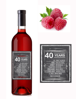 Narozeniny 40 - Malinové víno 
