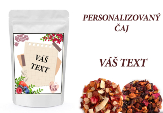 Dárkový čaj - váš text - různé druhy - 100 g