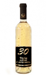 0,7L Gold Cuvee - Víno se zlatými lístky 23 karát Narozeniny 30 let