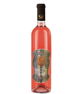 30 let Dárkové víno růžové - kovová etiketa 