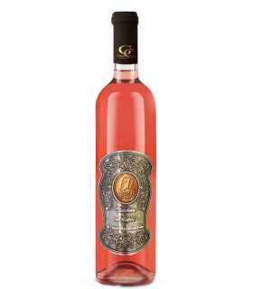 60 let Dárkové víno růžové - kovová etiketa 