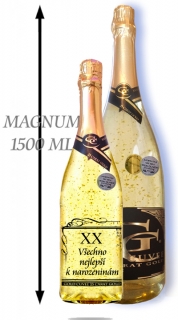 0 -100 (Váš Věk)  let Gold Cuvee šumivé víno se zlatem Personalizace